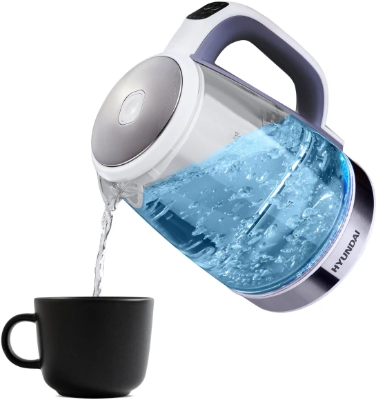 Чайник электрический Hyundai HYK-G8880 2л. 2200Вт серый/серебристый корпус: стекло Чайник электрический Hyundai HYK-G8880 2л. 2200Вт серый/серебристый корпус: стекло