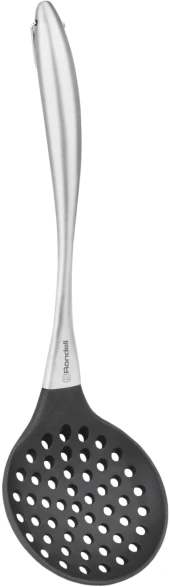 Шумовка для первых/вторых блюд Rondell Modern RD-1744 черный/стальной упак.:картонная подложка Шумовка для первых/вторых блюд Rondell Modern RD-1744 черный/стальной упак.:картонная подложка