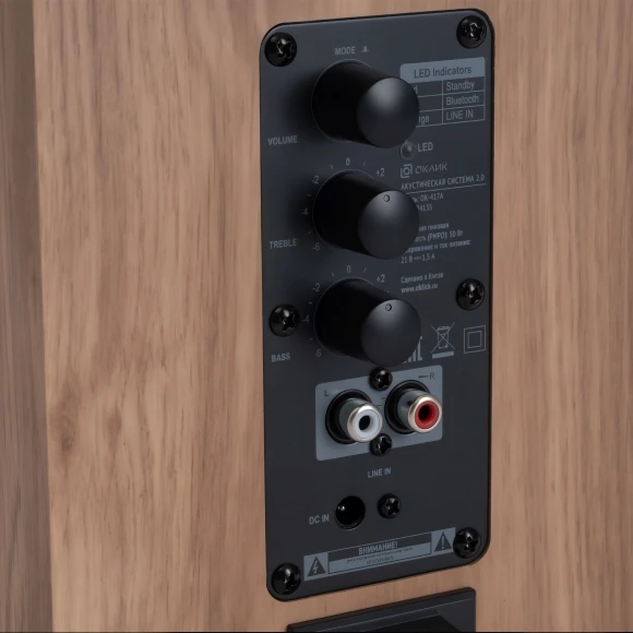 Колонки Оклик OK-417A 2.0 св.дерево 40Вт BT