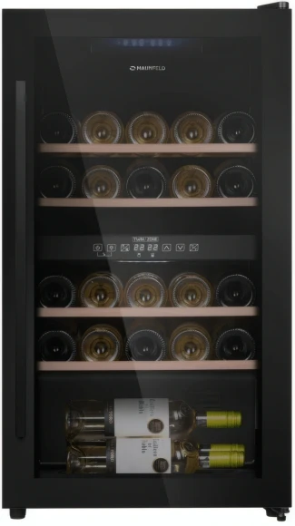 Винный шкаф Maunfeld MFWC-85D28 2-хкамерн. черный глянц. Винный шкаф Maunfeld MFWC-85D28 2-хкамерн. черный глянц.