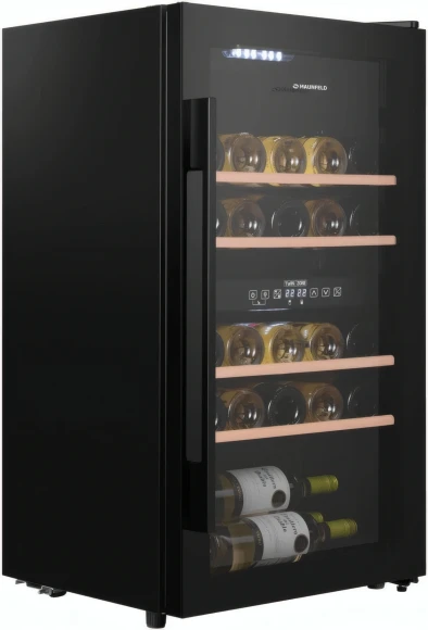 Винный шкаф Maunfeld MFWC-85D28 2-хкамерн. черный глянц. Винный шкаф Maunfeld MFWC-85D28 2-хкамерн. черный глянц.