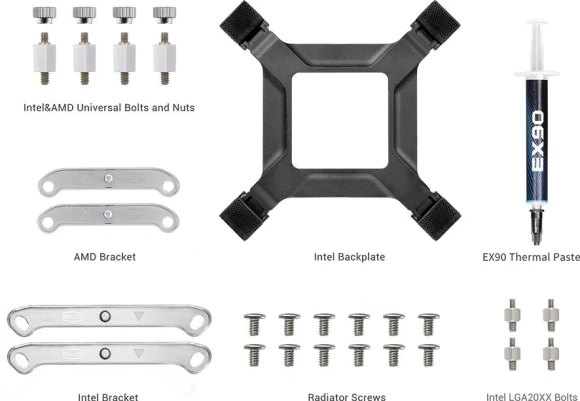 Система водяного охлаждения PcCooler DA360 Pro ARGB Soc-AM5/AM4/1200/1700/1851 белый 4-pin 33.8dB Al 300W Ret (DA360PRO-WHAWXX-GL)