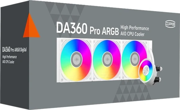 Система водяного охлаждения PcCooler DA360 Pro ARGB Soc-AM5/AM4/1200/1700/1851 белый 4-pin 33.8dB Al 300W Ret (DA360PRO-WHAWXX-GL)