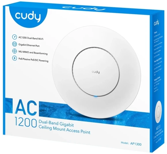 Точка доступа Cudy AP1300 AC1300 10/100/1000BASE-TX белый