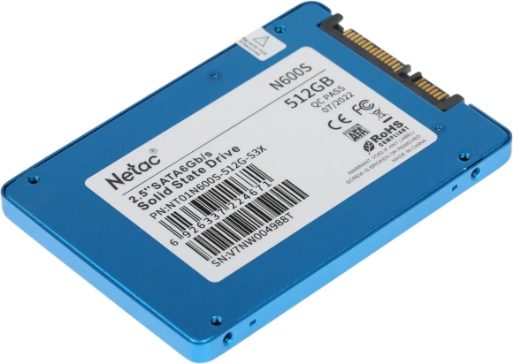 Накопитель SSD Netac SATA-III 512GB NT01N600S-512G-S3X N600S 2.5" Накопитель SSD Netac SATA-III 512GB NT01N600S-512G-S3X N600S 2.5"