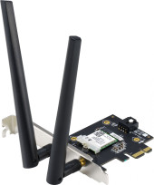 Сетевой адаптер Wi-Fi + Bluetooth Asus PCE-AX1800 AX1800 PCI Express (ант.внеш.съем) 2ант. Сетевой адаптер Wi-Fi + Bluetooth Asus PCE-AX1800 AX1800 PCI Express (ант.внеш.съем) 2ант.