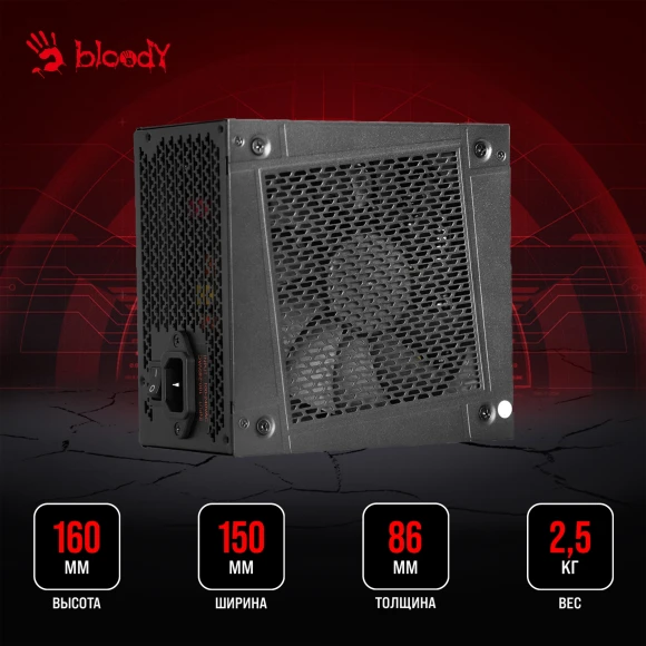 Блок питания Bloody ATX 1000W BD-PS1000G 80+ gold (20+4pin) APFC 140mm fan 12xSATA Cab Manag RTL Блок питания Bloody ATX 1000W BD-PS1000G 80+ gold (20+4pin) APFC 140mm fan 12xSATA Cab Manag RTL