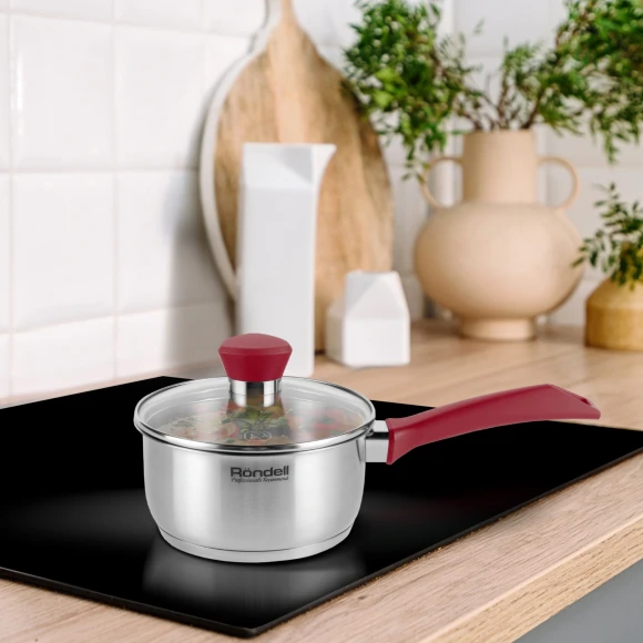 Ковш Rondell Strike RDS-812 1.3л. d=16см (с крышкой) стальной