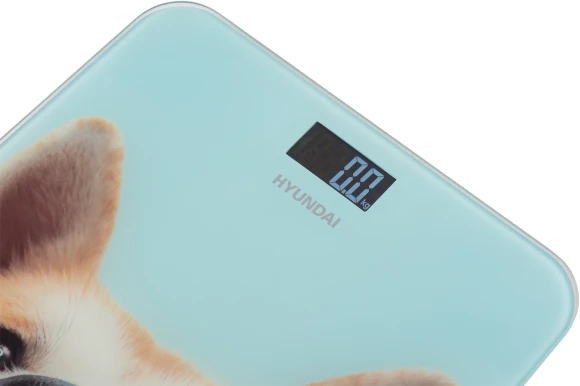 Весы напольные электронные Hyundai H-BS03680 макс.180кг голубой