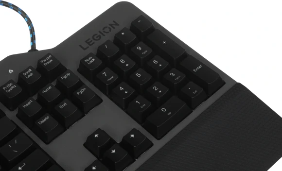 Клавиатура Lenovo K500 RGB механическая черный USB Multimedia for gamer LED (подставка для запястий) (GY40T26479) кабель 1.8м