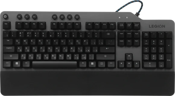 Клавиатура Lenovo K500 RGB механическая черный USB Multimedia for gamer LED (подставка для запястий) (GY40T26479) кабель 1.8м