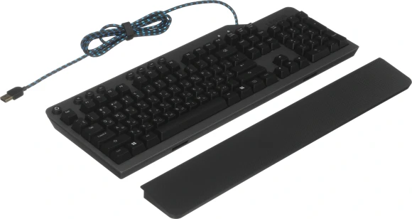 Клавиатура Lenovo K500 RGB механическая черный USB Multimedia for gamer LED (подставка для запястий) (GY40T26479) кабель 1.8м