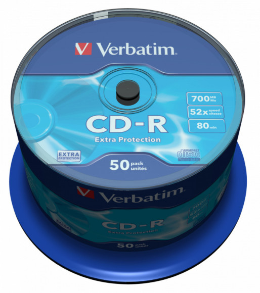 Диск CD-R Verbatim 700Mb 52x Cake Box (50шт) (43351)