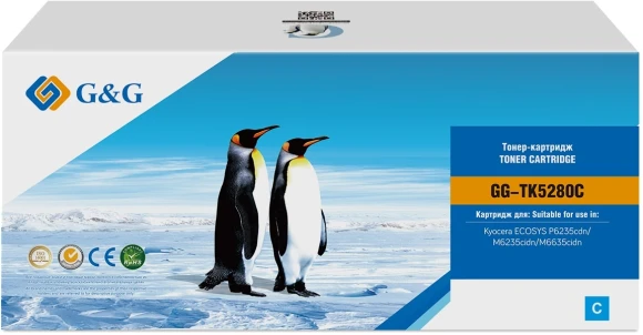 Картридж лазерный G&G GG-TK5280C TK5280C голубой (11000стр.) для Kyocera ECOSYS P6235cdn/M6235cidn/M6635cidn Картридж лазерный G&G GG-TK5280C TK5280C голубой (11000стр.) для Kyocera ECOSYS P6235cdn/M6235cidn/M6635cidn