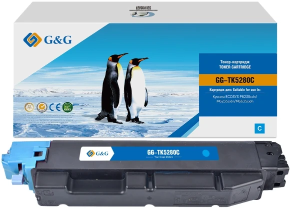 Картридж лазерный G&G GG-TK5280C TK5280C голубой (11000стр.) для Kyocera ECOSYS P6235cdn/M6235cidn/M6635cidn Картридж лазерный G&G GG-TK5280C TK5280C голубой (11000стр.) для Kyocera ECOSYS P6235cdn/M6235cidn/M6635cidn
