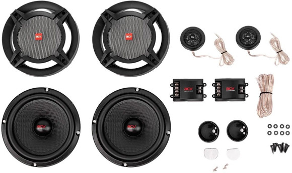 Колонки автомобильные ACV PG-6.2S 200Вт 92дБ 4Ом 16см (6.5дюйм) (ком.:2кол.) компонентные двухполосные