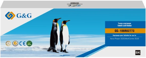 Картридж лазерный G&G GG-106R02773 черный (1500стр.) для Xerox Phaser 3020/WorkCentre 3025