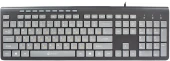 Клавиатура Оклик 480M черный/серый USB slim Multimedia (1067199)