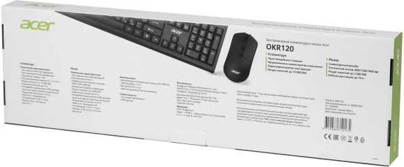 Клавиатура + мышь Acer OKR120 клав:черный мышь:черный USB беспроводная Multimedia (ZL.KBDEE.007) Клавиатура + мышь Acer OKR120 клав:черный мышь:черный USB беспроводная Multimedia (ZL.KBDEE.007)