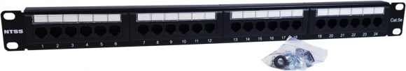 Патч-панель NTSS NTSS-PP-1U-24-UTP-RJ45-5E-D 19" 1U 24xRJ45 кат.5E UTP Патч-панель NTSS NTSS-PP-1U-24-UTP-RJ45-5E-D 19" 1U 24xRJ45 кат.5E UTP