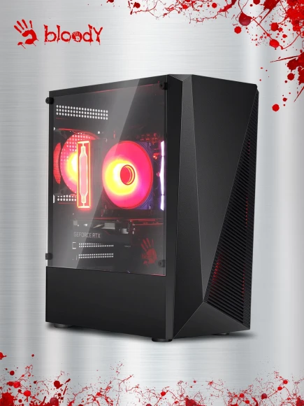 Корпус Bloody BD-CC102F черный без БП mATX 4x120mm 2xUSB2.0 1xUSB3.0 audio bott PSU