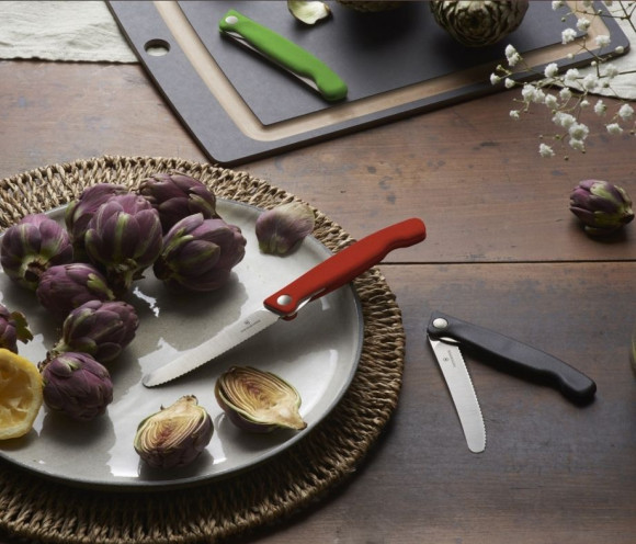 Нож кухонный Victorinox Swiss Classic (6.7831.FB) стальной столовый лезв.110мм серрейт. заточка красный блистер Нож кухонный Victorinox Swiss Classic (6.7831.FB) стальной столовый лезв.110мм серрейт. заточка красный блистер