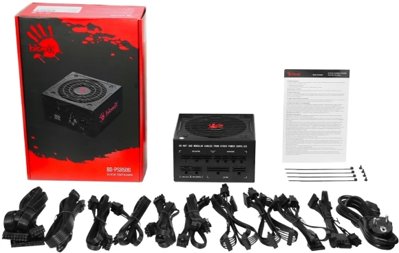 Блок питания Bloody ATX 850W BD-PS850G 80+ gold (20+4pin) APFC 120mm fan 12xSATA Cab Manag RTL Блок питания Bloody ATX 850W BD-PS850G 80+ gold (20+4pin) APFC 120mm fan 12xSATA Cab Manag RTL
