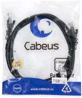 Патч-корд Cabeus PC-UTP-RJ45-CAT.5E-0.5M-BK U/UTP RJ-45 вил.-вилка RJ-45 кат.5E 0.5м черный ПВХ Патч-корд Cabeus PC-UTP-RJ45-CAT.5E-0.5M-BK U/UTP RJ-45 вил.-вилка RJ-45 кат.5E 0.5м черный ПВХ