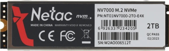 Накопитель SSD Netac PCIe 4.0 x4 2TB NT01NV7000-2T0-E4X NV7000 M.2 2280