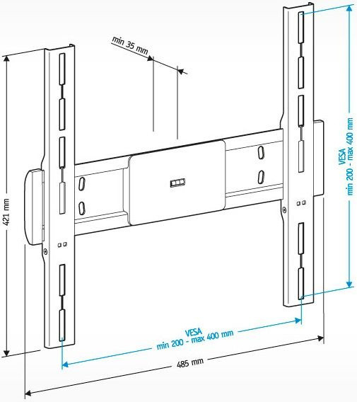 Кронштейн для телевизора Holder LCD-F4611 черный 32"-65" макс.40кг настенный фиксированный Кронштейн для телевизора Holder LCD-F4611 черный 32"-65" макс.40кг настенный фиксированный