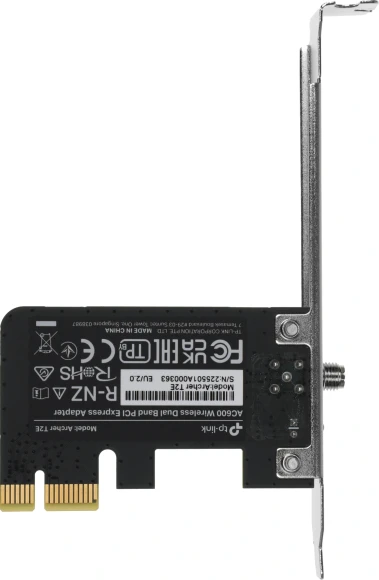 Сетевой адаптер Wi-Fi TP-Link Archer T2E AC600 PCI Express (ант.внеш.съем) 1ант.