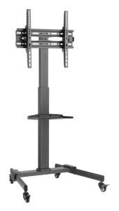 Подставка для телевизора Ultramounts UM252 черный 32"-55" макс.35кг напольный мобильный