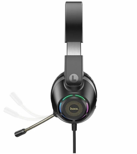 Наушники с микрофоном Hoco W108 Sue черный 2м мониторные USB оголовье (W108) Наушники с микрофоном Hoco W108 Sue черный 2м мониторные USB оголовье (W108)