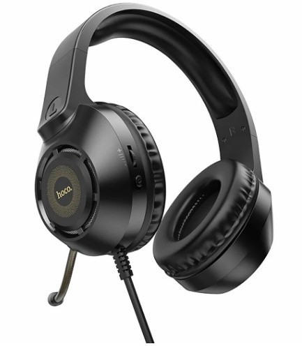 Наушники с микрофоном Hoco W108 Sue черный 2м мониторные USB оголовье (W108) Наушники с микрофоном Hoco W108 Sue черный 2м мониторные USB оголовье (W108)