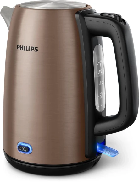 Чайник электрический Philips HD9355/92 1.7л. 1740Вт медный корпус: нерж.сталь/пластик
