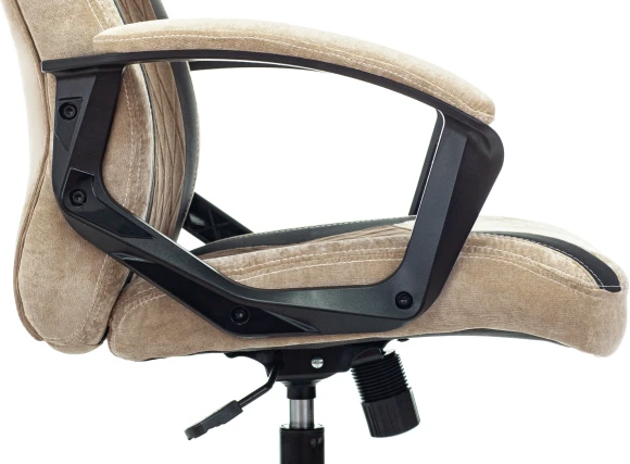 Кресло игровое Zombie VIKING 6 KNIGHT Fabric коричневый/бежевый с подголов. крестов. металл