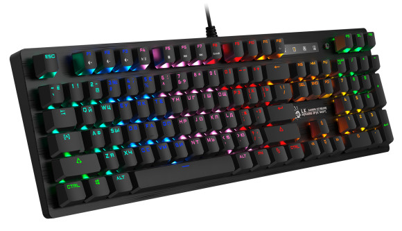 Клавиатура A4Tech B820R механическая черный USB for gamer LED (B820R BLACK (BLUE SWITCH)) кабель 1.8м