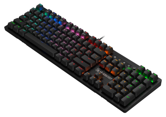 Клавиатура A4Tech B820R механическая черный USB for gamer LED (B820R BLACK (BLUE SWITCH)) кабель 1.8м
