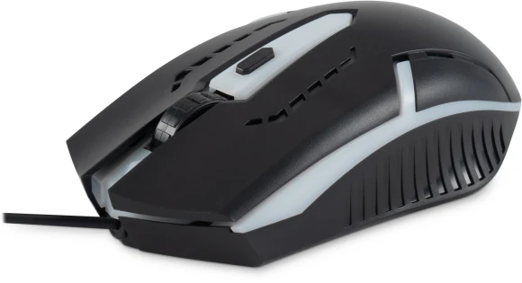 Мышь Оклик 398G черный оптическая 2400dpi USB для ноутбука 4but (1431665)