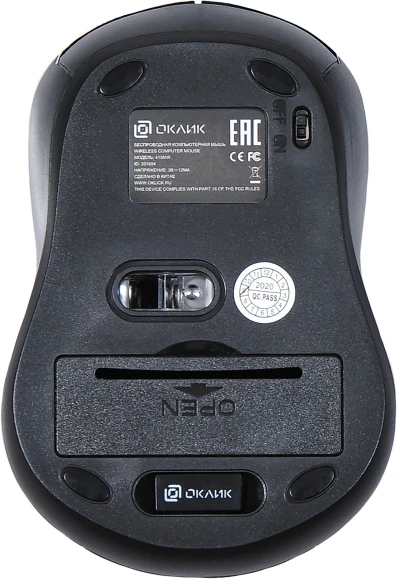 Мышь Оклик 415MW черный оптическая 1600dpi беспров. USB для ноутбука 4but (351684) Мышь Оклик 415MW черный оптическая 1600dpi беспров. USB для ноутбука 4but (351684)