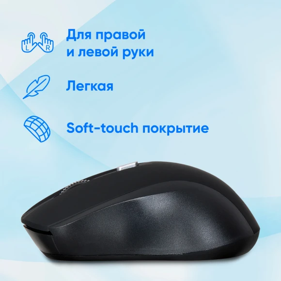 Мышь Оклик 415MW черный оптическая 1600dpi беспров. USB для ноутбука 4but (351684) Мышь Оклик 415MW черный оптическая 1600dpi беспров. USB для ноутбука 4but (351684)