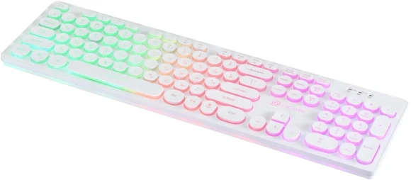 Клавиатура Оклик 420MRL белый USB slim Multimedia LED Клавиатура Оклик 420MRL белый USB slim Multimedia LED