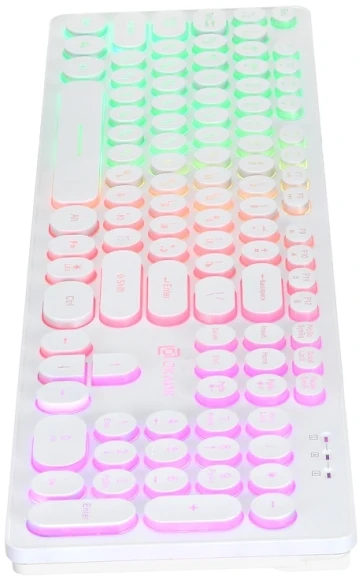 Клавиатура Оклик 420MRL белый USB slim Multimedia LED Клавиатура Оклик 420MRL белый USB slim Multimedia LED