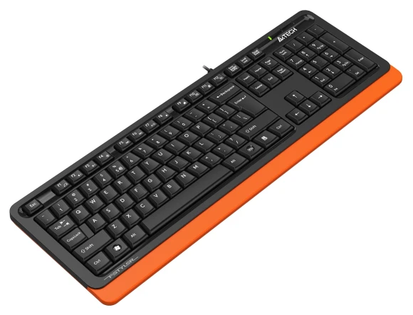 Клавиатура A4Tech Fstyler FKS10 черный/оранжевый USB (FKS10 ORANGE) Клавиатура A4Tech Fstyler FKS10 черный/оранжевый USB (FKS10 ORANGE)