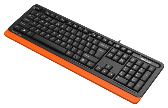Клавиатура A4Tech Fstyler FKS10 черный/оранжевый USB (FKS10 ORANGE) Клавиатура A4Tech Fstyler FKS10 черный/оранжевый USB (FKS10 ORANGE)