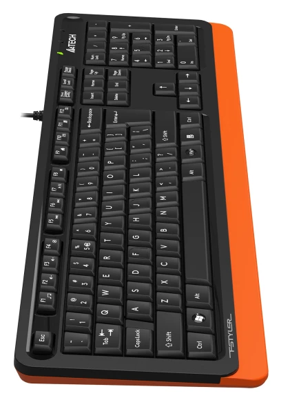 Клавиатура A4Tech Fstyler FKS10 черный/оранжевый USB (FKS10 ORANGE) Клавиатура A4Tech Fstyler FKS10 черный/оранжевый USB (FKS10 ORANGE)