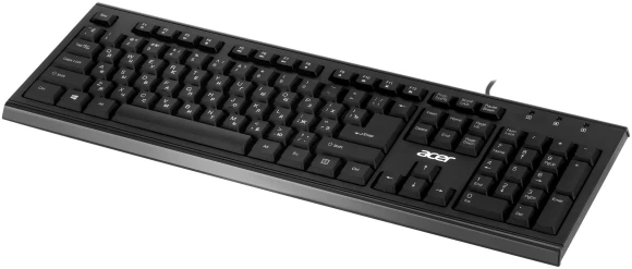 Клавиатура Acer OKW120 черный USB Multimedia (ZL.KBDEE.006) кабель 1.8м