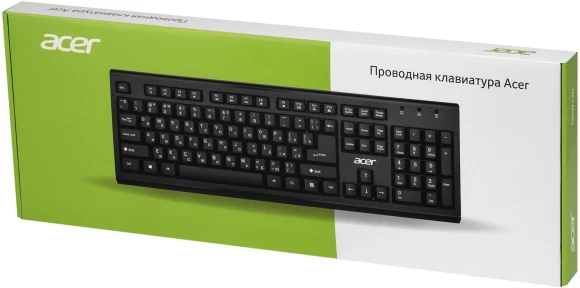 Клавиатура Acer OKW120 черный USB Multimedia (ZL.KBDEE.006) кабель 1.8м