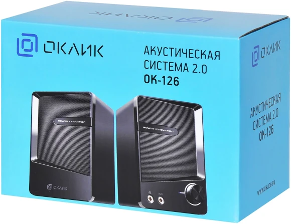 Колонки Оклик OK-126 2.0 черный 6Вт Колонки Оклик OK-126 2.0 черный 6Вт