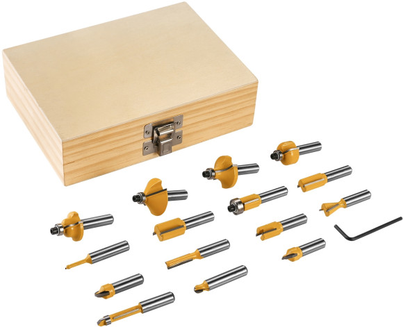 Набор фрез Deko DH16 (065-0790) d(посад.)=8мм (фрезеры) (упак.:16шт) Набор фрез Deko DH16 (065-0790) d(посад.)=8мм (фрезеры) (упак.:16шт)